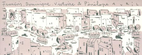 Avril's family address card