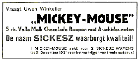 Mickey Mouse cholcoladerepen