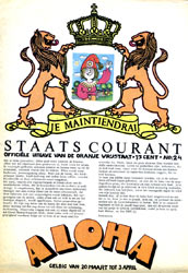 Staatscourant Aloha der Oranje Vrijstaat