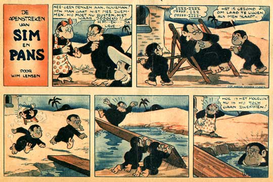 Sim en Pans, door Wim Lensen
