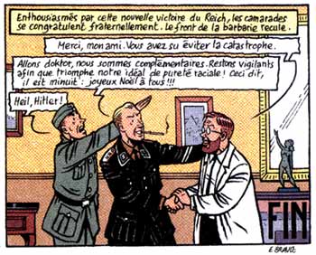 Blake et Mortimer parody from Ferraille, by Emile Bravo