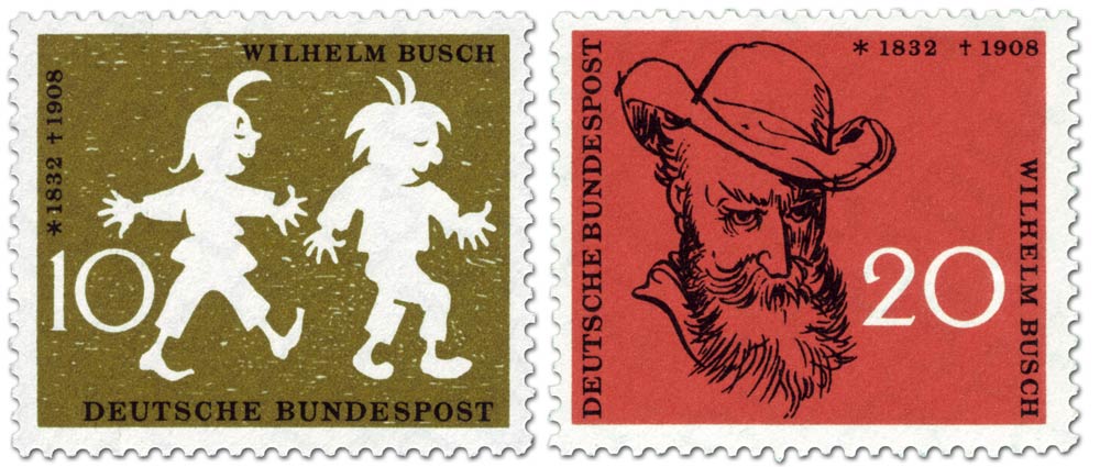 Max und Moritz and Wilhelm Busch stamps
