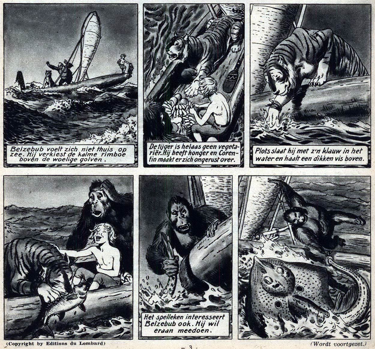 L'Extraordinaire Odyssée de Corentin Feldoé (Dutch version from Kuifje #3, 1947)