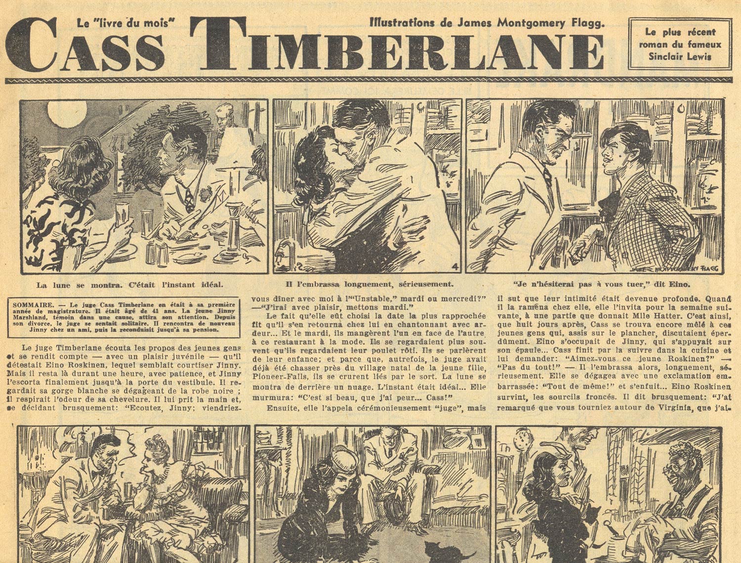 Cass Timberlane, novel by Sinclair Lewis (Petit Journal, 18/11/1945)