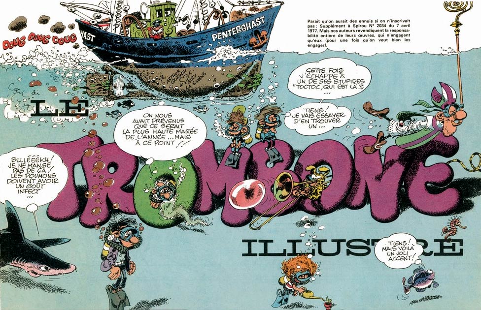 Header for Le Trombone, by Franquin