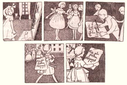 Den Egenkära Gunilla, art by Ester Gill (Folksolans Barntidning, 1928)