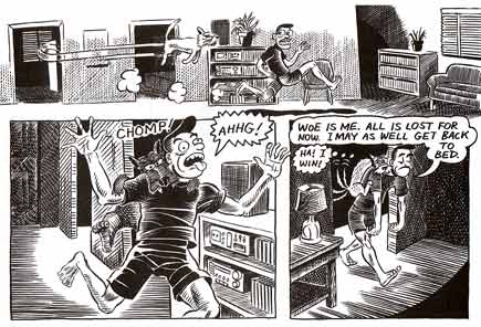 Glass House Crash, art by Steve Lafler (Buzzard, 1995)