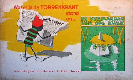 advertising comic, by Endre Lukacs