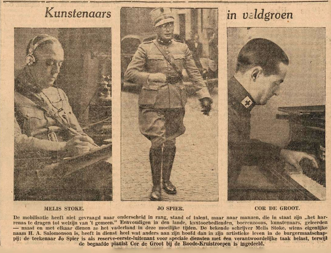 Newspaper clipping on the Dutch mobilization in 1939