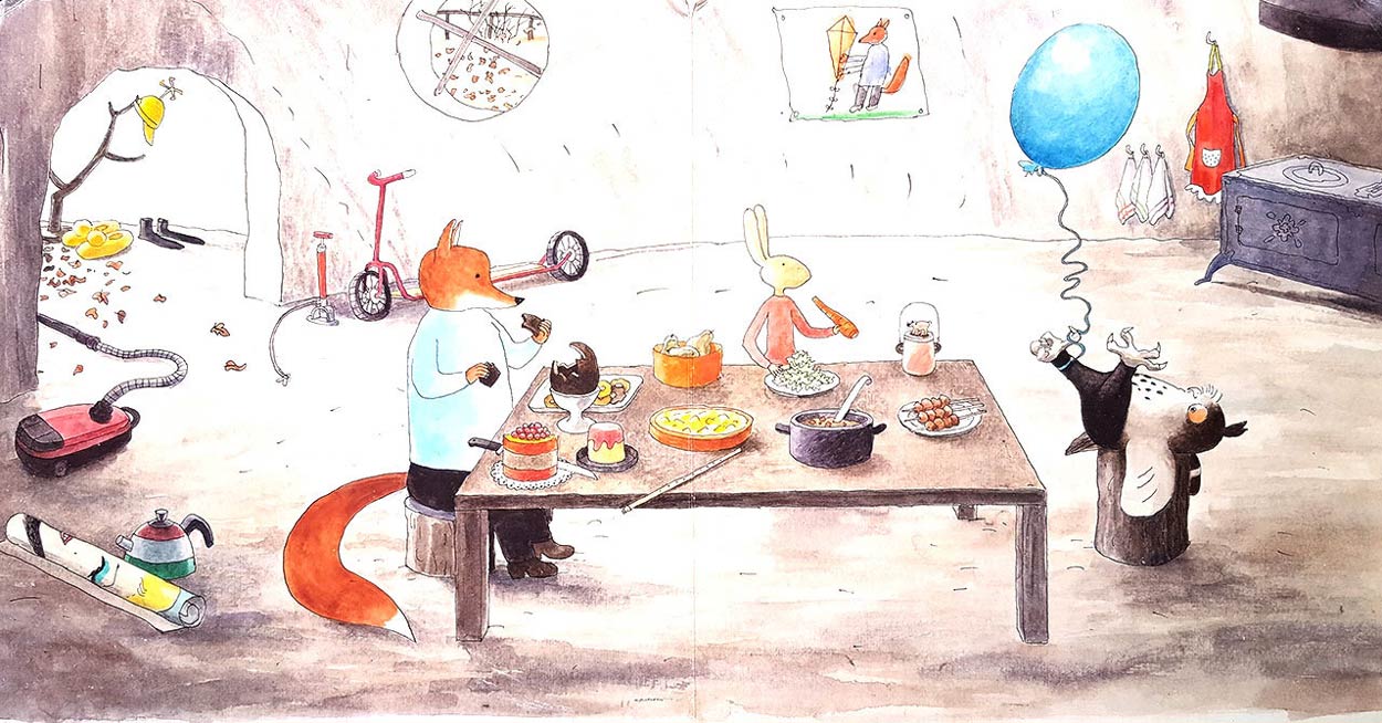 Vos en Haas en de ballon van Uil