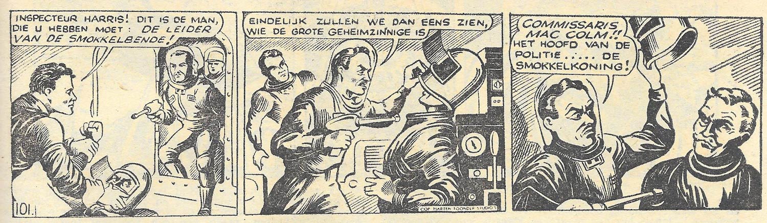 Strip 101 of 'Martin Evans - Het Venuskruid' by Thé Tjong-Khing and Dick Vlottes (De Stem, 1958)