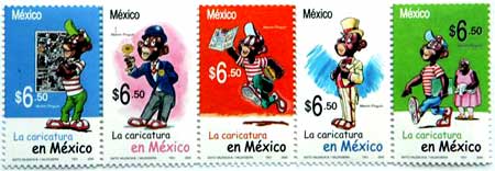 Memin Pinguin stamps by Sixto Valencia Burgos