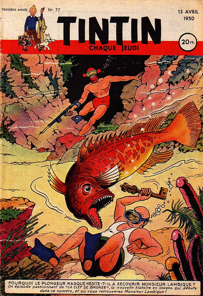 Tintin cover, by Willy Vandersteen