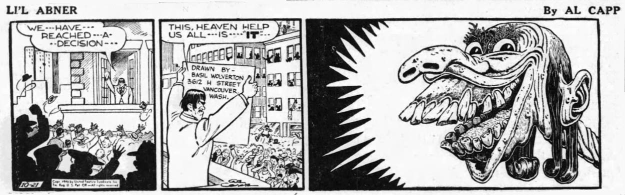 Episode of Al Capp's 'Li'l Abner', with Basil Wolverton's Lena the Hyena